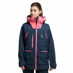 Rückansicht von Haglöfs GORE-TEX Vassi GTX Pro Jacket Hardshelljacke Damen Tarn Blue/Tulip Pink