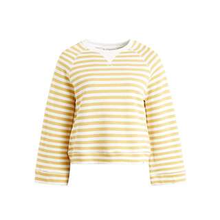 Khujo ALAULA Sweatshirt Damen gelb-weiß gestreift