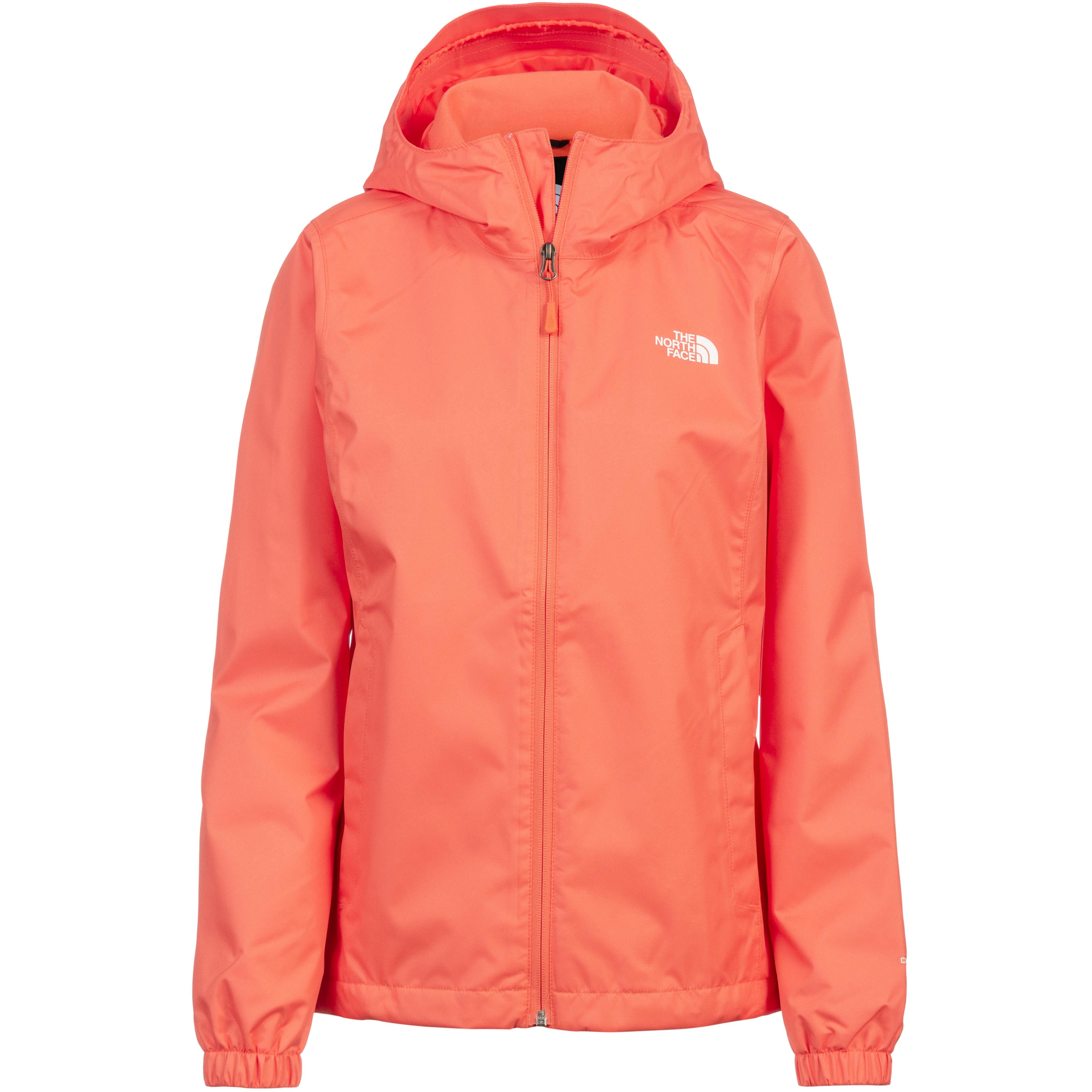 orange north face rain jacket