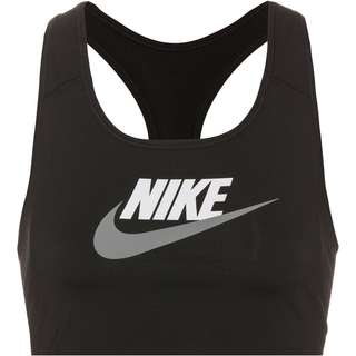 Nike Dri-FIT Swoosh FUTURA Sport-BH Damen black-white-particle grey