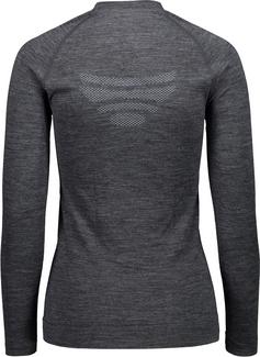 Rückansicht von CMP Merino Funktionsshirt Damen nero melange