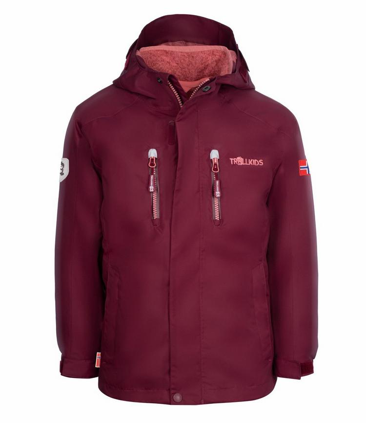 Trollkids Trollkids Lofoten Doppeljacke Kinder - Kastanienrot/Antikrosa - 0 | SportScheck