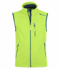 Trollkids Trollfjord Outdoorweste Kinder - Limegelb/Petrolblau