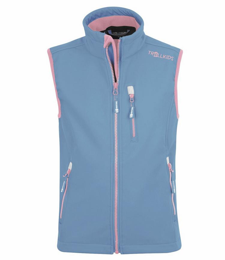 Trollkids Trollkids Trollfjord Outdoorweste Kinder - Staub-Blau/Antikrosa - 0 | SportScheck