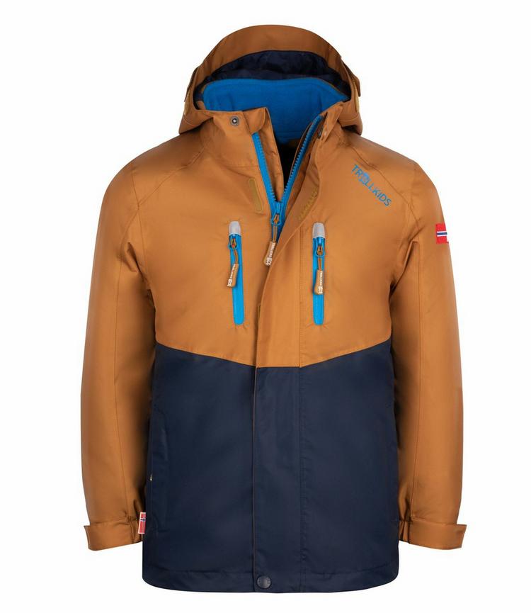 Trollkids Trollkids Bryggen Doppeljacke Kinder - Bronze/Marineblau - 0 | SportScheck