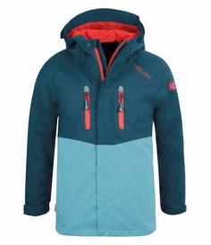 Trollkids Nusfjord Regenjacke Kinder Petrolblau/Rot