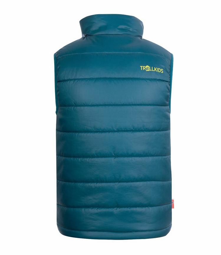 Trollkids Trollkids Trondheim Outdoorweste Kinder - Petrolblau/Limette - 0 | SportScheck