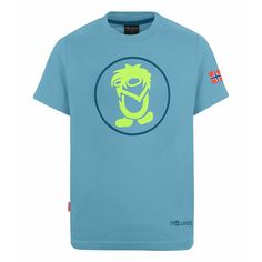 Trollkids Troll T T-Shirt Kinder Delphinblau/Lime