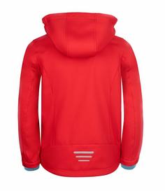 Rückansicht von Trollkids Preikestolen Softshelljacke Kinder Rot/Delphinblau