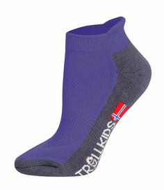 Trollkids Hiking Low Cut Wandersocken Kinder Dunkellila