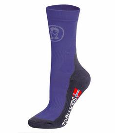 Trollkids Trekking Mid Cut Wandersocken Kinder Dunkellila