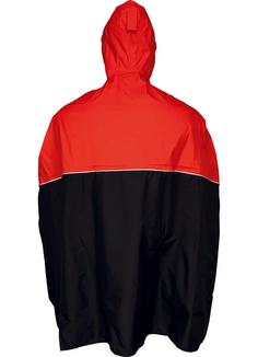 Rückansicht von PRO-X-elements TRENTO Poncho Rot/Charcoal