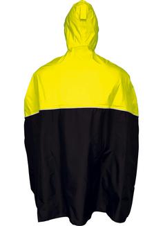 Rückansicht von PRO-X-elements TRENTO Poncho Neongelb/Charcoal