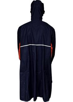 Rückansicht von PRO-X-elements BERN Poncho Marine/Rot