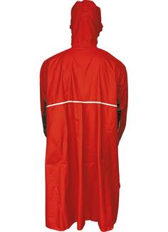 Rückansicht von PRO-X-elements BERN Poncho Rot/Marine