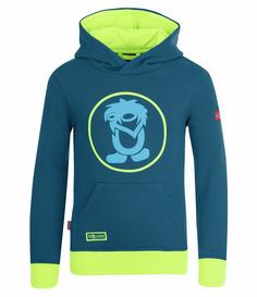 Trollkids Troll Hoodie Kinder Petrolblau/Grün