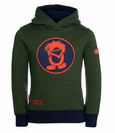 Trollkids Troll Hoodie Kinder Waldgrün/Marineblau