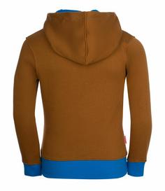 Rückansicht von Trollkids Troll Hoodie Kinder Bronze/Azurblau/Marine