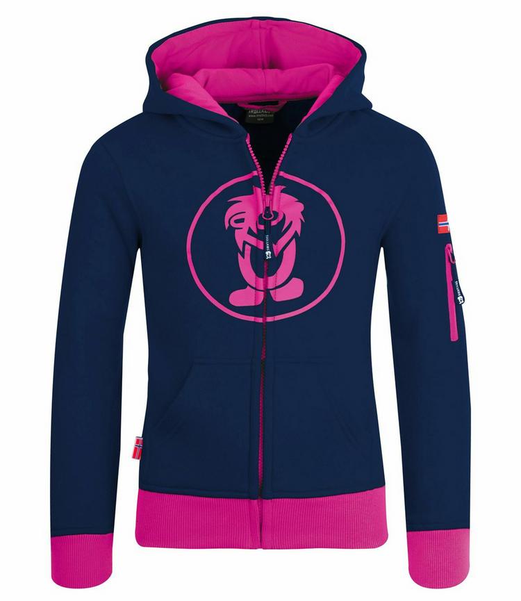 Trollkids Trollkids Sortland Hoodie Kinder - Marine/Magenta - 0 | SportScheck
