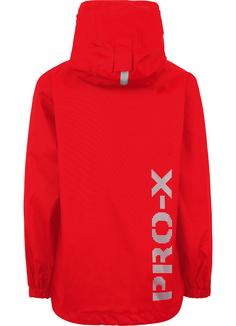 Rückansicht von PRO-X-elements FLASHY Regenjacke Kinder Neon Orange