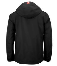 Rückansicht von Westfjord Eldfjall Softshelljacke Herren Schwarz / Grau