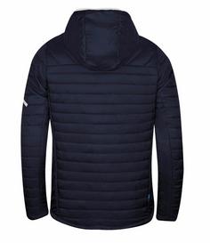 Rückansicht von Westfjord Hekla Steppjacke Herren Marineblau/Weiß