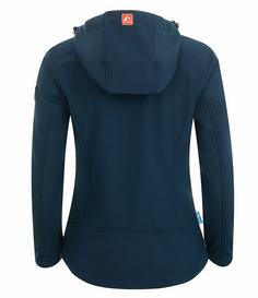 Rückansicht von Westfjord Eldfjall Softshelljacke Damen Marineblau / Magenta