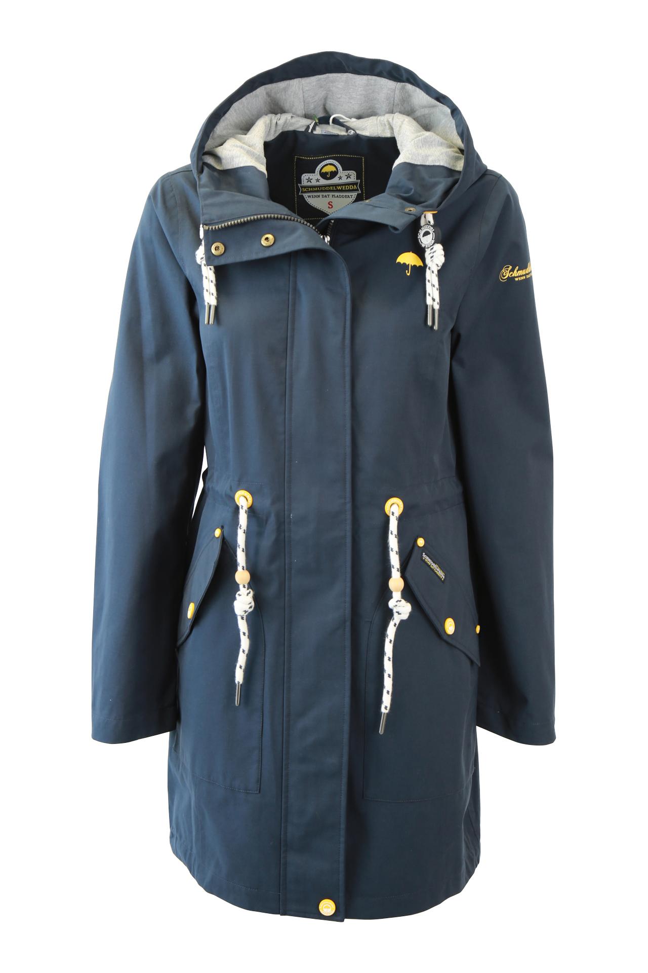 parka damen blau baumwolle