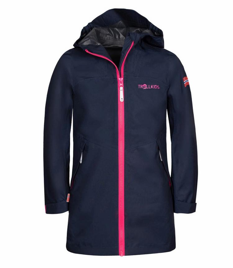 Trollkids Trollkids Lillehammer Regenjacke M&auml;dchen - Marineblau/Magenta - 0 | SportScheck