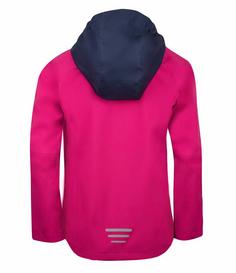 Rückansicht von Trollkids Haugesund Regenjacke Kinder Marineblau/Magenta