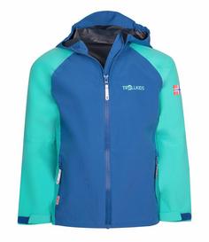 Trollkids Haugesund Regenjacke Kinder Mitternachtsblau / Minze dunkel