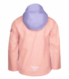 Rückansicht von Trollkids Haugesund Regenjacke Kinder Lavender/Aprikose