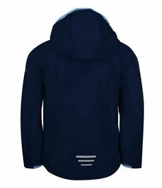 Rückansicht von Trollkids Kvalvika Softshelljacke Kinder Marineblau/Mittelblau