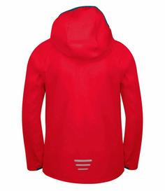 Rückansicht von Trollkids Kvalvika Softshelljacke Kinder Rot/Delphinblau