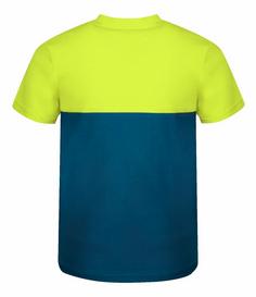 Rückansicht von Trollkids Bergen T-Shirt Kinder Petrolgrün/Lime