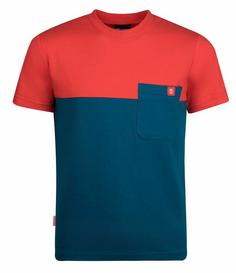 Trollkids Bergen T-Shirt Kinder Petrolblau/Rot