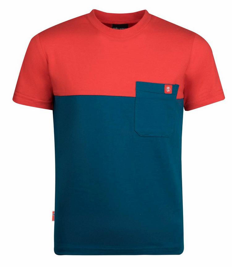 Trollkids Trollkids Bergen T-Shirt Kinder - Petrolblau/Rot - 0 | SportScheck