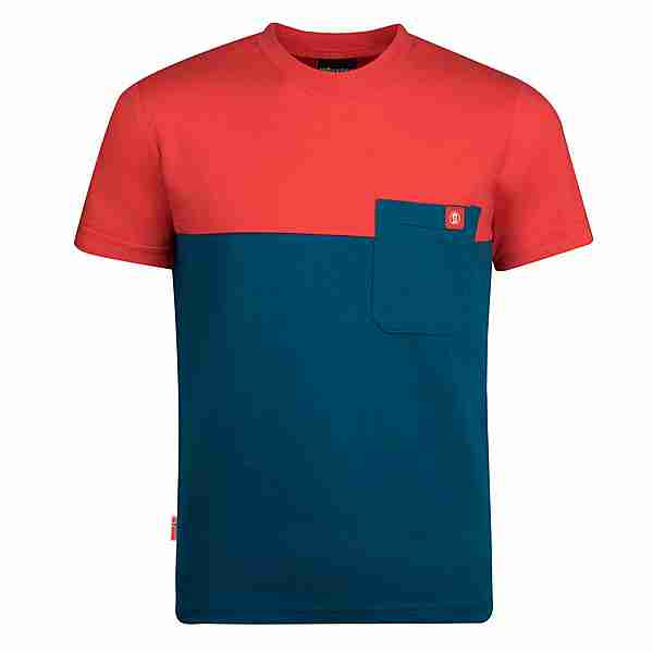 Trollkids Bergen T-Shirt Kinder Petrolblau/Rot