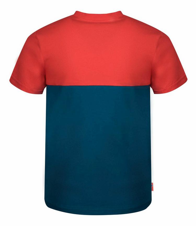 Trollkids Trollkids Bergen T-Shirt Kinder - Petrolblau/Rot - 0 | SportScheck
