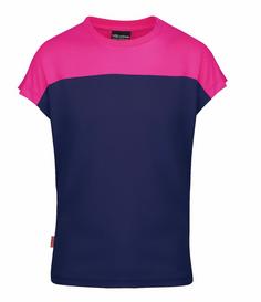 Trollkids Bergen T-Shirt Kinder Marineblau/Magenta