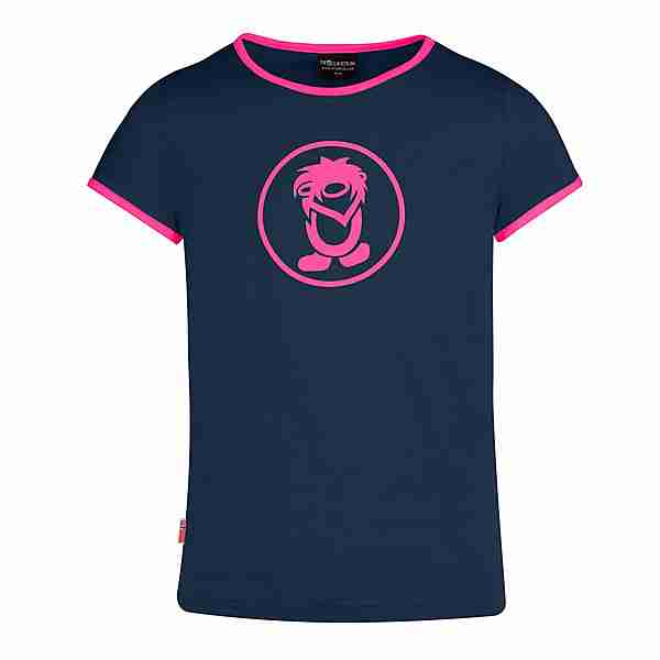 Trollkids Kroksand T-Shirt Kinder Marineblau/Magenta