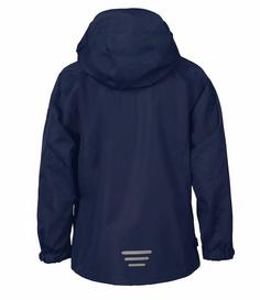 Rückansicht von Trollkids Sognefjord PRO Regenjacke Kinder Marineblau / Mittelblau