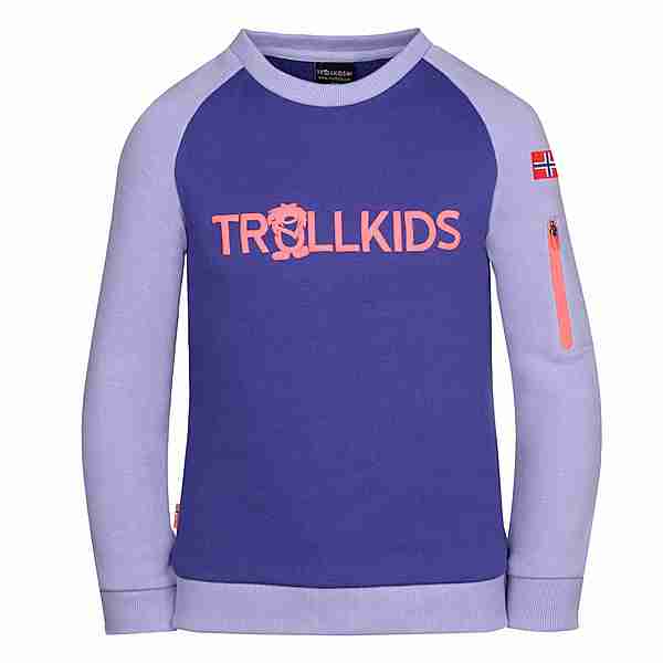 Trollkids Sandefjord Funktionssweatshirt Kinder Dunkellila/Lavender