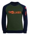 Trollkids Sandefjord Funktionssweatshirt Kinder - Waldgr&uuml;n/Marineblau