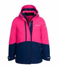 Trollkids Skanden Doppeljacke M&auml;dchen - Marineblau/Magenta