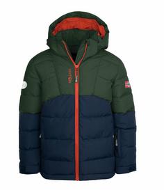 Trollkids Gryllefjord Winterjacke Kinder Waldgrün/Marineblau