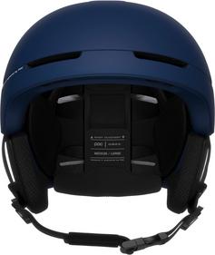 Rückansicht von POC Obex MIPS Skihelm lead blue matt