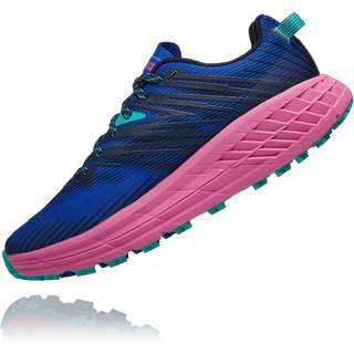 Hoka One One SPEEDGOAT 4 Trailrunning Schuhe Damen dazzling blue-phlox pink