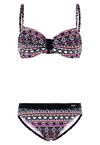Lascana B&uuml;gel-Bikini Bikini Set Damen - schwarz-bunt
