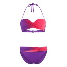 Lascana Bügel-Bandeau-Bikini Bikini Set Damen lila-pink
